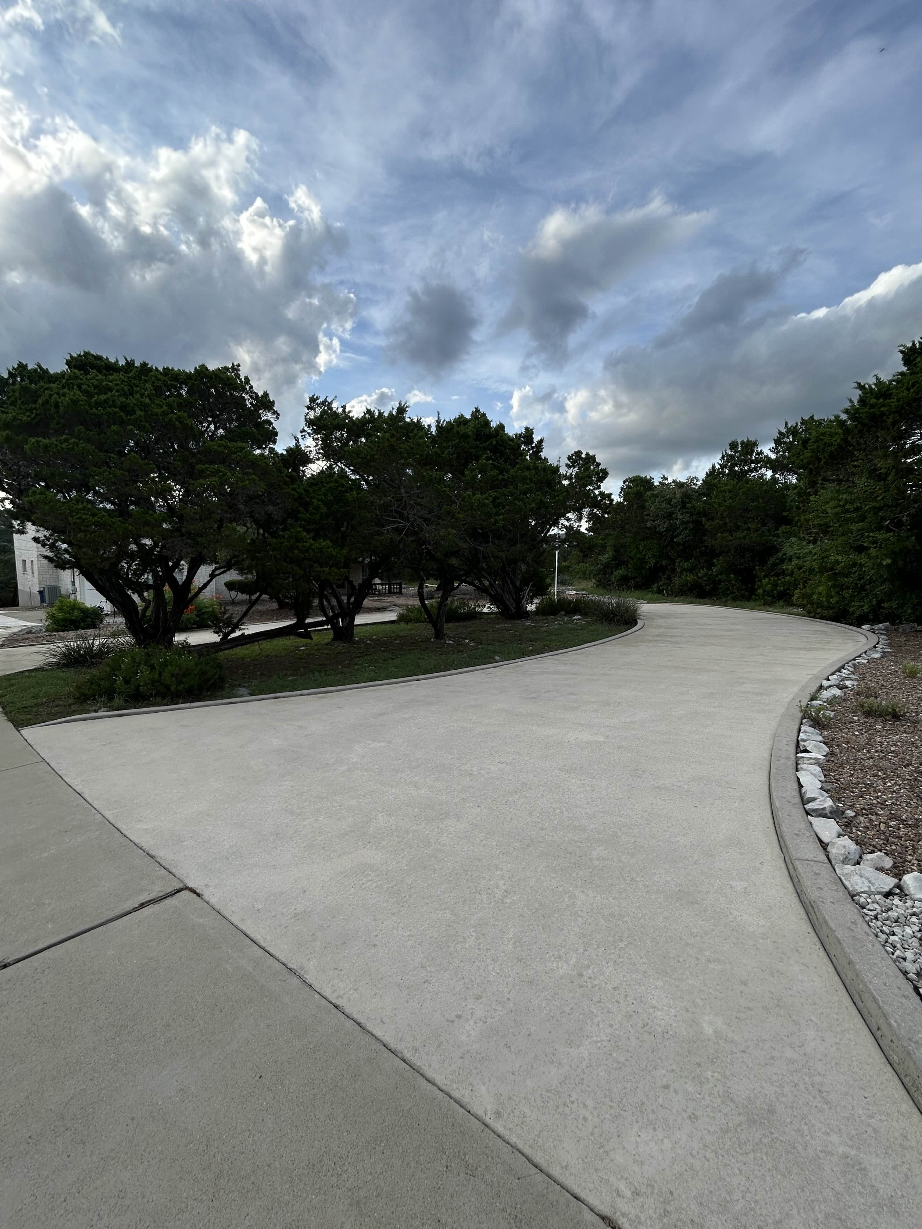 After driveway cleaning